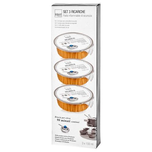 H&H Combustibile fonduta Gel 3 pz da 100 ml cad. 5034000