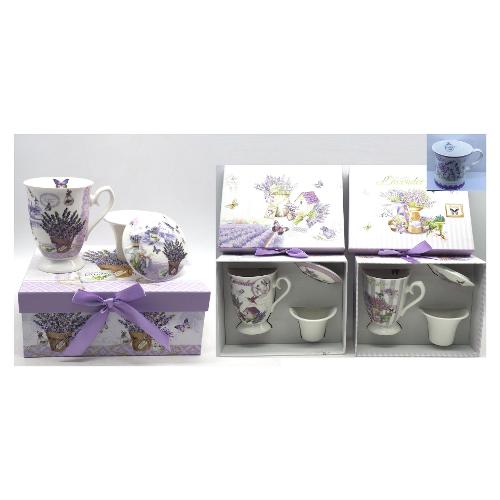 Creare Italia Tisaniera Ceramica con filtro LAVANDA Assortito 35119