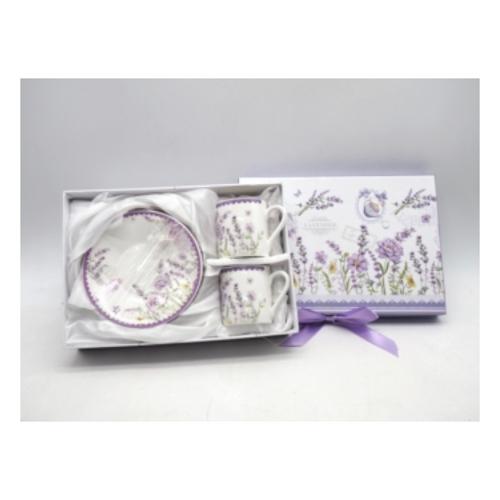 Creare Italia Set tazze te con piatto 2 pz LAVANDA Assortito 38056