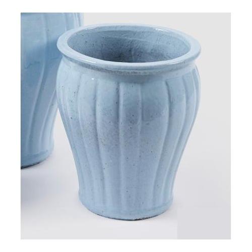 Edg Vaso Ceramica (39x40cm) Grande rigato GLAZE Azzurro 1100233A881