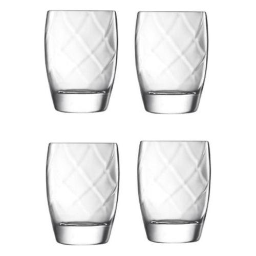 Bormioli Luigi Set bicchieri Whisky 4 pz (350ml) CANALETTO Trasparente A10202GTY021990