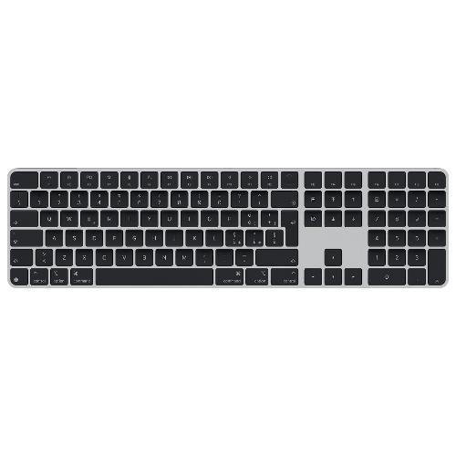 Apple Tastiera computer MAGIC KEYBOARD Touch ID Silver e Black MXK83T A