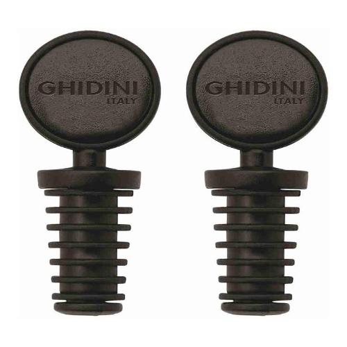 Ghidini Cipriano Set tappi bottiglia 2 pz SOMMELIER Nero 16006X