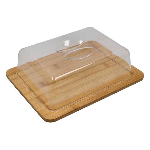 Koopman Porta formaggio (26x20x8cm) EXCELLENT HOUSEWARE Bamboo naturale 170489250