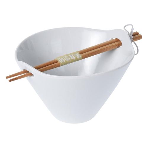 Koopman Coppa Porcellana (16cm) con 2 bacchette EXCELLENT HOUSEWARE Bianco 795880660