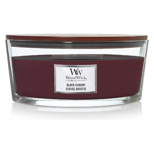 Yankee Candle Candela profumata Black Cherry (19,1x12,1x9,2cm) Ellipse 50 ore WOODWICK Rosso 76100E