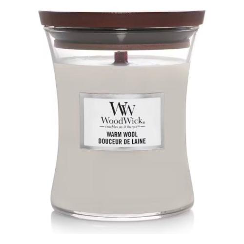 Yankee Candle Candela profumata Warm Wool (9,7x11,7cm) Clessidra media 60 ore WOODWICK Grigio 1725452E
