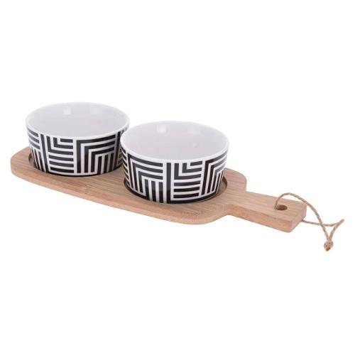 Koopman Set antipasti vassoio 2 ciotole 8,5 cm (25x10x4,5cm) 278000230