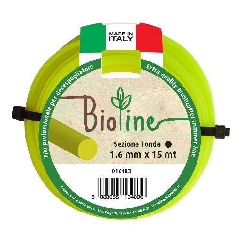 Brumar Filo decespugliatore BIOLINE Giallo d. 1,6mm 15m 016483