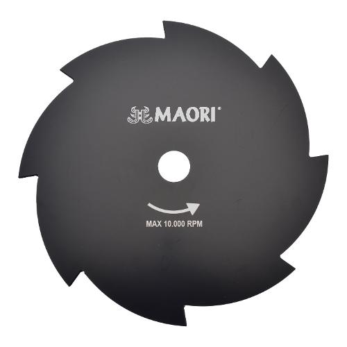 Maori Lama decespugliatore Disco 8 denti Nero D 255 foro 25,4 mm 013676