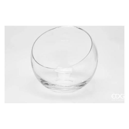 Edg Vaso Vetro (18x17cm) Sfera obliqua NIDA Trasparente 1100860 A000