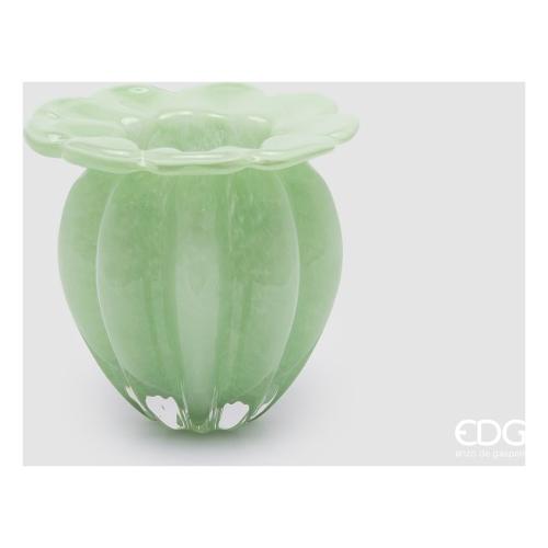 Edg Vaso Vetro (21x17,5cm) Bombato BLOSSOM Light green 1100453 A771