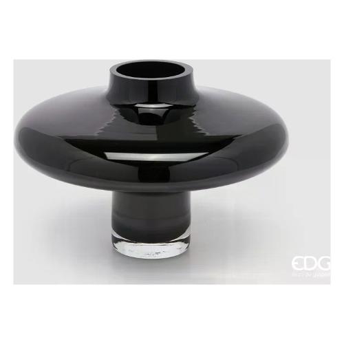 Edg Vaso Vetro (30x20cm) Disco NIDA Nero 1100863 A990