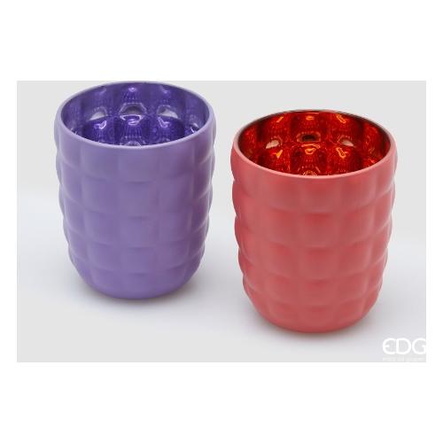 Edg Porta candela (8x9,6cm) Bicchiere SATIN Assortito 4400317 A460