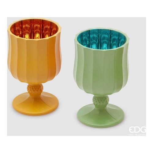 Edg Porta candela (7x11,6cm) Calice SATIN Assortito 4400316 A270