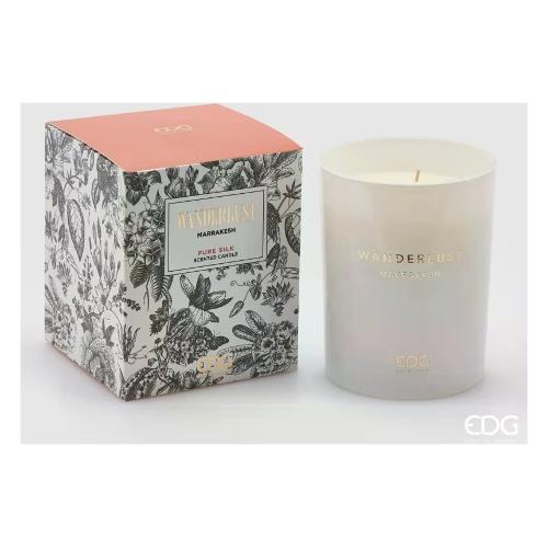 Edg Candela profumata Pure Silk (10x12,5cm) Marrakesh 48 ore WANDERLUST 614040 PK0