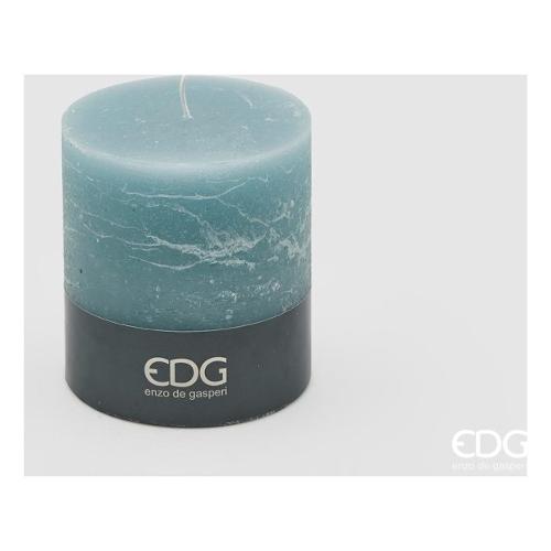 Edg Candela cilindro (10x11cm) RUSTICA Turchese 612406 85