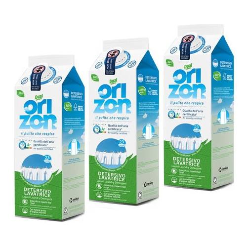 Dual Power Detersivo lavatrice ORIZON Te Verde e Aloe 3 Flaconi FSC 920 ml DPOR050