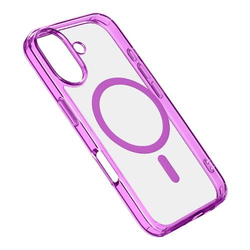 Cellular Line Cover IPHONE 16 ICONIC MAG Pink e Clear ICONICMAGIPH16P
