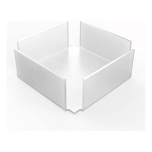 Plexi Cestino tavola Plastica (22x22x8cm) HERITAGE Trasparente satinato art.14