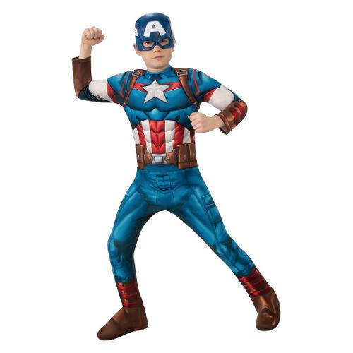 Rubie'S Spain Costume carnevale MARVEL AVENGERS Capitan America taglia 7-8 anni 702563