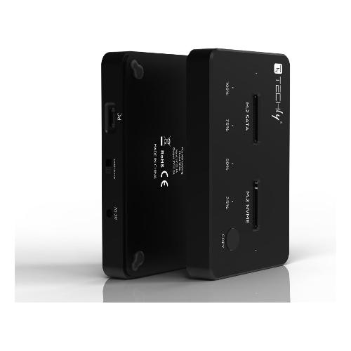 Techly Docking hard disk M.2 Black I CASE NVME CLONE