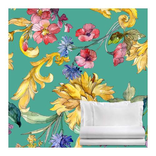 Tessitura Zambaiti Completo letto due piazze raso di cotone CLEA 0397 Baroque