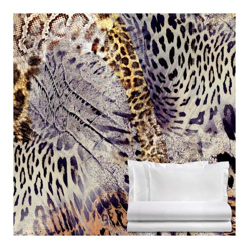 Tessitura Zambaiti Completo letto animal due piazze raso di cotone CLEA 6000