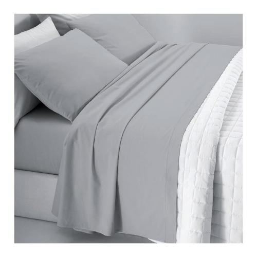 Tessitura Zambaiti Completo letto piazza e mezza flanella di cotone FRIDA Grigio 97