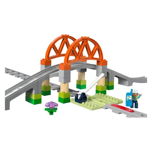 LEGO Pack di espansione ponte e binari ferroviari ( 42 pz ) DUPLO TOWN 24m+ 10426