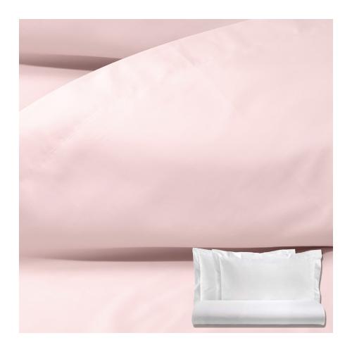 Tessitura Zambaiti Parure copripiumino due piazze BRIGHT Rosa 50