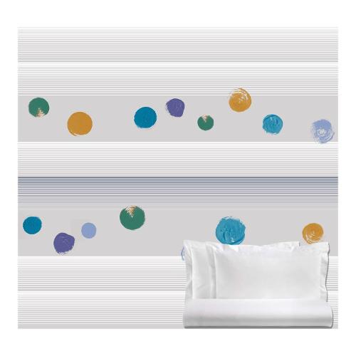 Cogal Parure copripiumino geometrico 24 due piazze DAY DREAM 2401 088 Silver grey
