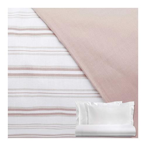 Cogal Parure copripiumino riga due piazze SHAKE 9725 144 Rosa seppia