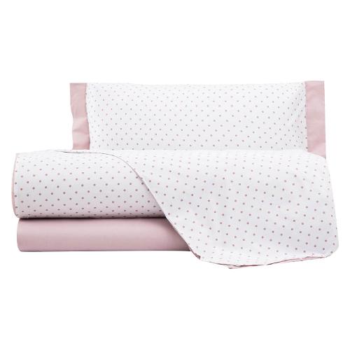 Cogal Completo letto pois piazza e mezza cotone SHAKE 1779 144 Rosa seppia