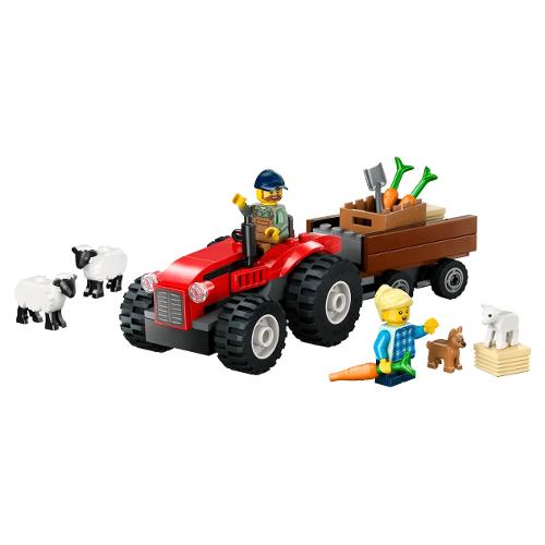 LEGO Trattore agricolo rosso con rimorchio e pecore ( 116 pz ) CITY GREAT VEHICLES 4a+ 60461