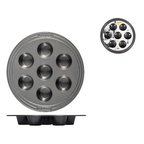 Guardini Stampo Acciaio antiaderente Muffin 7P (35cm) ELITE Antracite