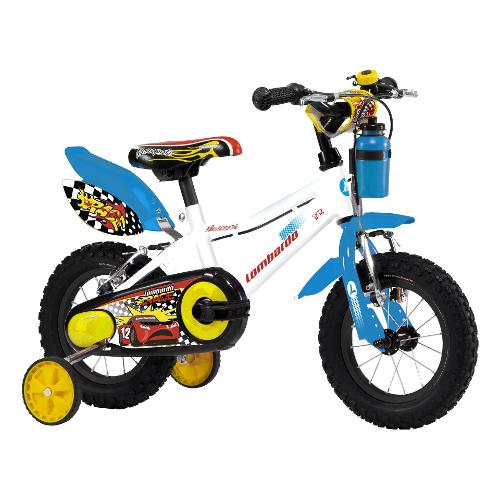 Cicli Lombardo Mountain Bike ( 1 vel ) 12" YOUNG MONOPOLI Acciaio White blu DY12S1