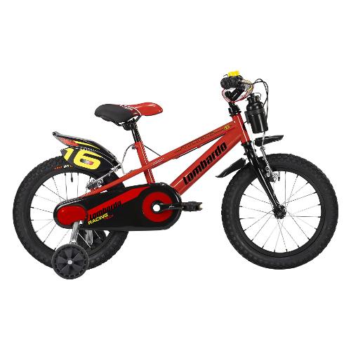Cicli Lombardo Mountain Bike ( 1 vel ) 16" YOUNG VULCANO Acciaio Red Lollipop Glossy DY1602 5123