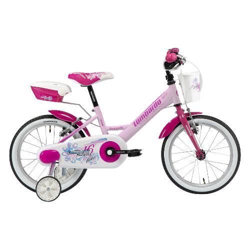 Cicli Lombardo Bicicletta City Bike 16" YOUNG MARIPOSA Pink glossy DY16S3