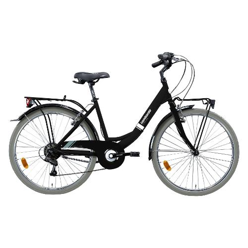 Cicli Lombardo City Bike acciaio ( 6 vel ) 26" RIMINI AGEVOLE Black ossidiana matt DC2603 5143 (taglia 43 )