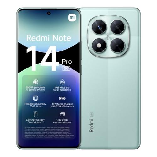 Xiaomi Smartphone 6,67" REDMI NOTE 14 PRO 5G Coral green ( 256GB Ram 8GB 5110mAh ) MZB0IMOEU