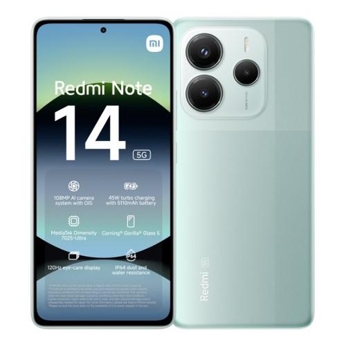 Xiaomi Smartphone 6,67" REDMI NOTE 14 5G Coral green ( 256GB Ram 8GB 5110mAh ) MZB0IOEEU
