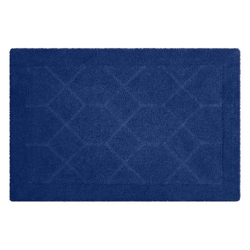 Quarzo Bianco Tappeto bagno ESAGONO Blu (90x60cm) 18376