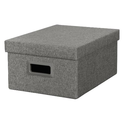 Amicasa Scatola salvaspazio (38x29x17cm) Grigio scuro SNH 003