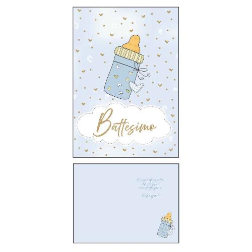 Marpimar Biglietto auguri battesimo Bimbo (11,8x16,8cm) SRD106