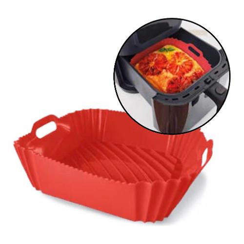 Guardini Stampo Silicone con manici (22x22cm) AIRFRYER Rosso 69422MAIR