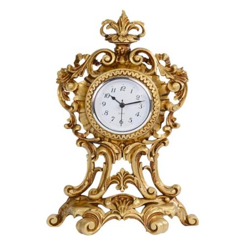 Euromarchi Orologio da tavolo (23x35cm) Barocco Oro ORL00S 02013 OR