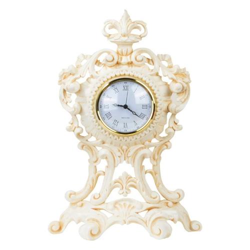 Euromarchi Orologio da tavolo (22x37cm) pendolo Crema e Oro ORL00S 00003 CR