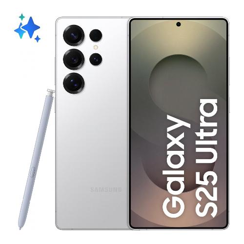 Samsung Smartphone 6,9" GALAXY AI S25 ULTRA 5G Titanium whitesilver ( 512GB Ram 12GB 5000mAh ) SM S938BZSGEUE