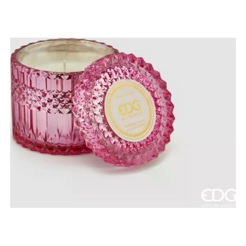 Edg Candela profumata Cranberry & Pomegranate (10x10cm) vetro con tappo CRYSTAL Fucsia 612442 56